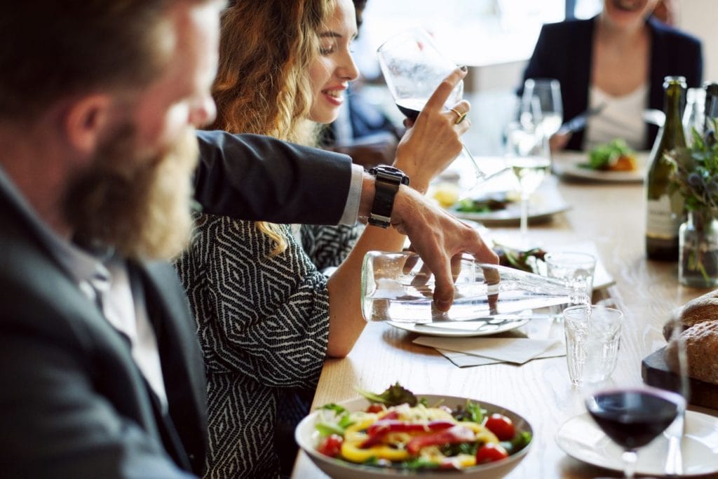 business people -lunch celebration together